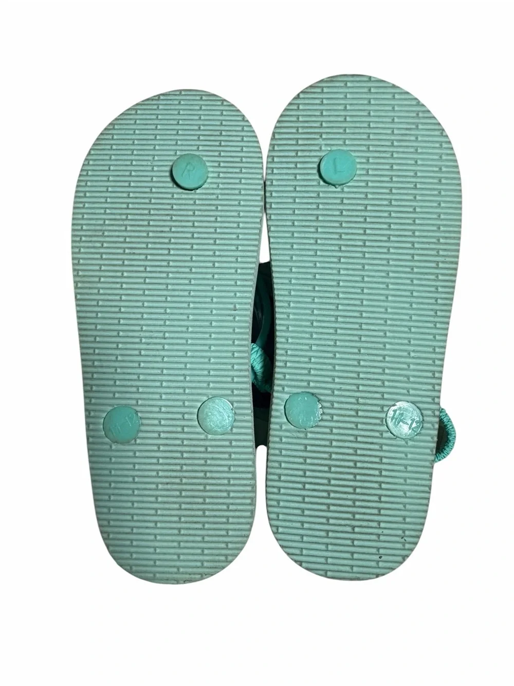 Cat & Jack Teal Watermelon Print Slingback Flip Flops Size 11/12